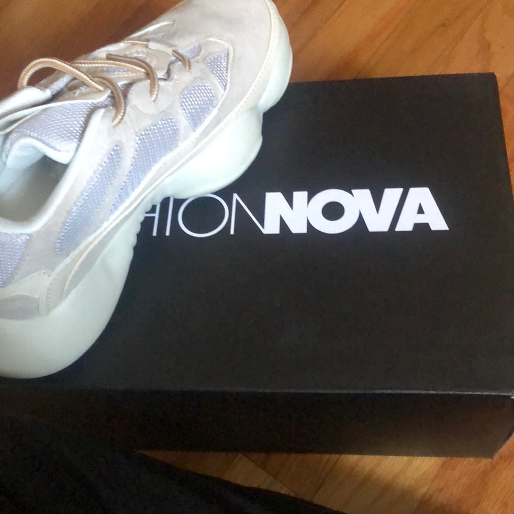 Tan/Cream Fashion Nova (yeezy looking) sneakers